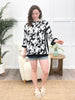 Garden Gala Top - Black Floral