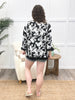 Garden Gala Top - Black Floral