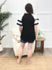 Waffle Frills Top - Black