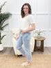 Mary High Rise Crop Straight Jeans