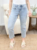 Mary High Rise Crop Straight Jeans