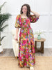 Garden Serenade Maxi Dress - Olive