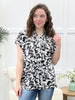 Dear Scarlett Hear My Song Black Short Sleeve Lizzy Top
