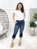 The Skylee High Rise Denim Capris by RFM