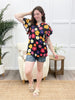 Flower Flutter Top - Black