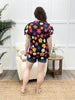 Flower Flutter Top - Black