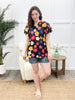 Flower Flutter Top - Black