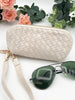 Dylan Woven Sunglass Case Wristlet - Cream