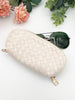 Dylan Woven Sunglass Case Wristlet - Cream