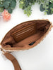 Emma Woven Clutch Wristlet - Checkered Brown