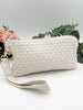 Emma Woven Clutch Wristlet - Cream