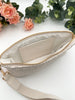 Emma Woven Clutch Wristlet - Cream