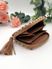 Wynona Woven Wallet - Checkered Brown