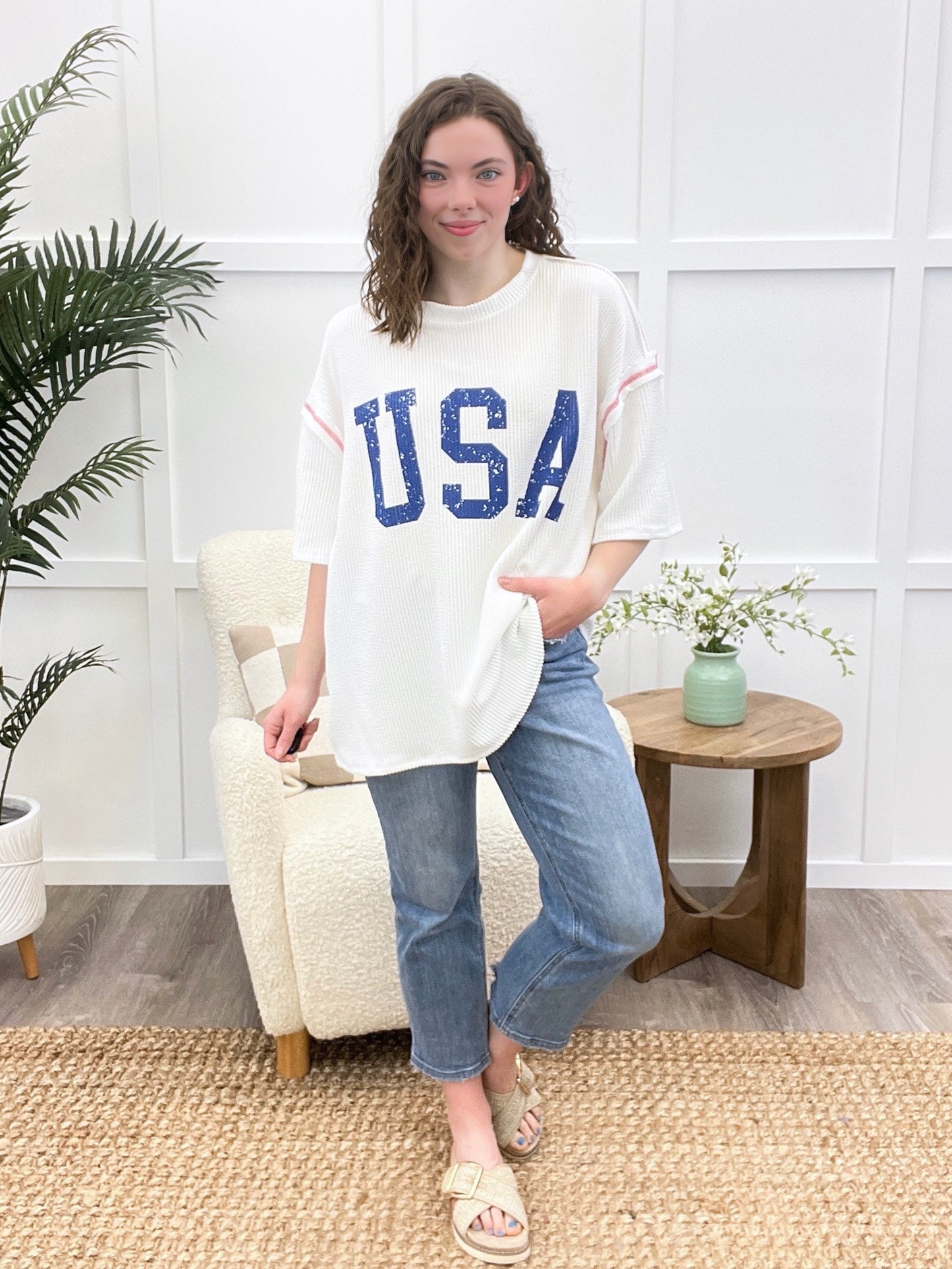 Liberty Lounge Top - Ivory