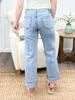 Cassidy Mid Rise Ankle Cuffed Wide Jeans