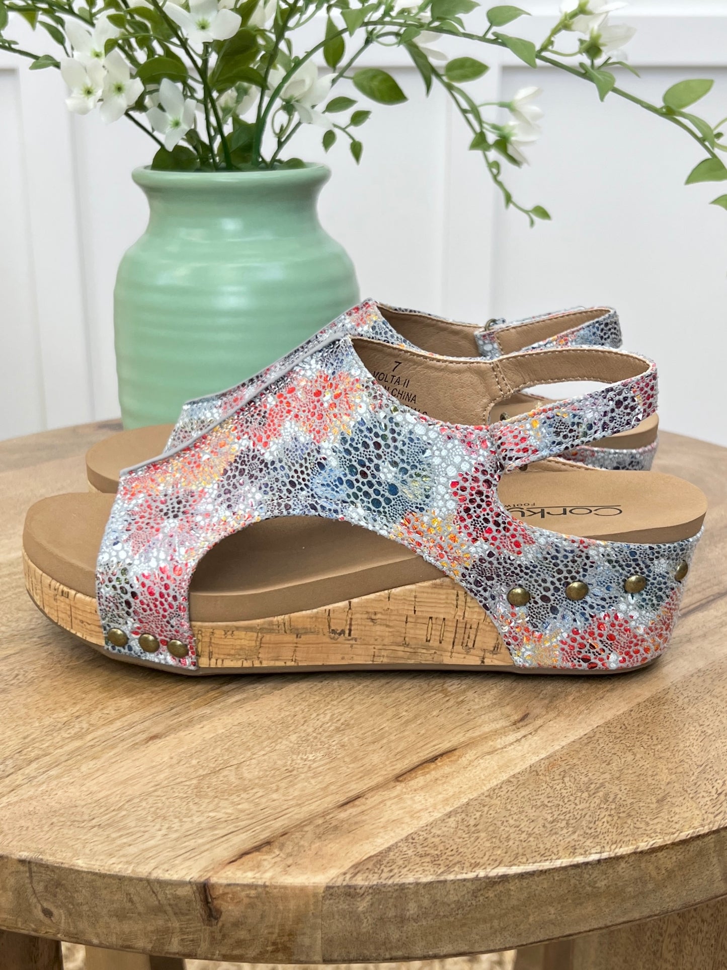 Corkys Volta II Sandals - Bright Multi Washed Floral