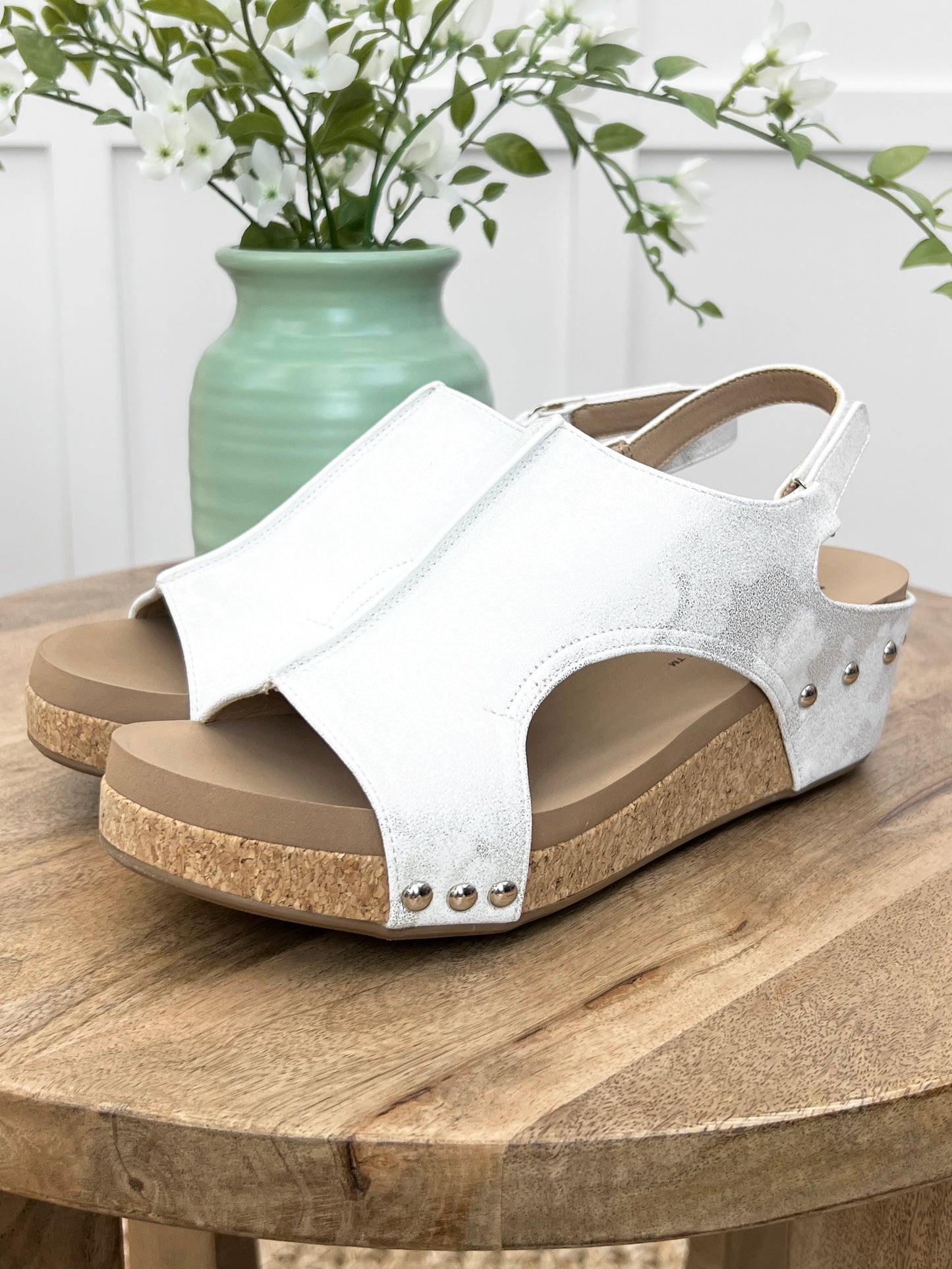 Corkys Volta II Sandals - White Metallic