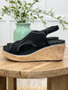 Corkys Carley Wedge - Black Mesh