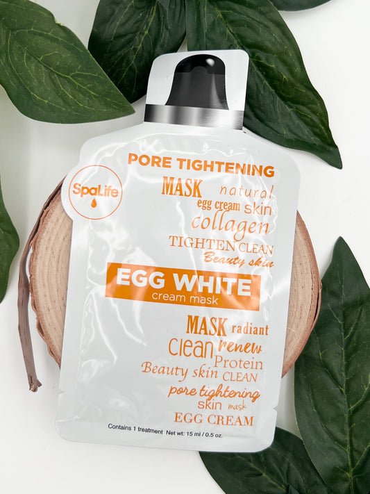 Pore Tightening Egg White Cream Infused Facial Mask