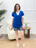 Casual Chic Ruffle Top - Royal Blue