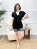 Casual Chic Ruffle Top - Black