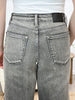 Ivy High Rise Vintage Grey Embroidered Crop Wide Jeans By Judy Blue