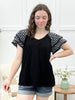 Bloom And Flutter Top - Black