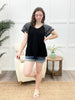 Bloom And Flutter Top - Black