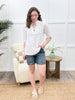 Sunlit Petals Top - Ivory Multi
