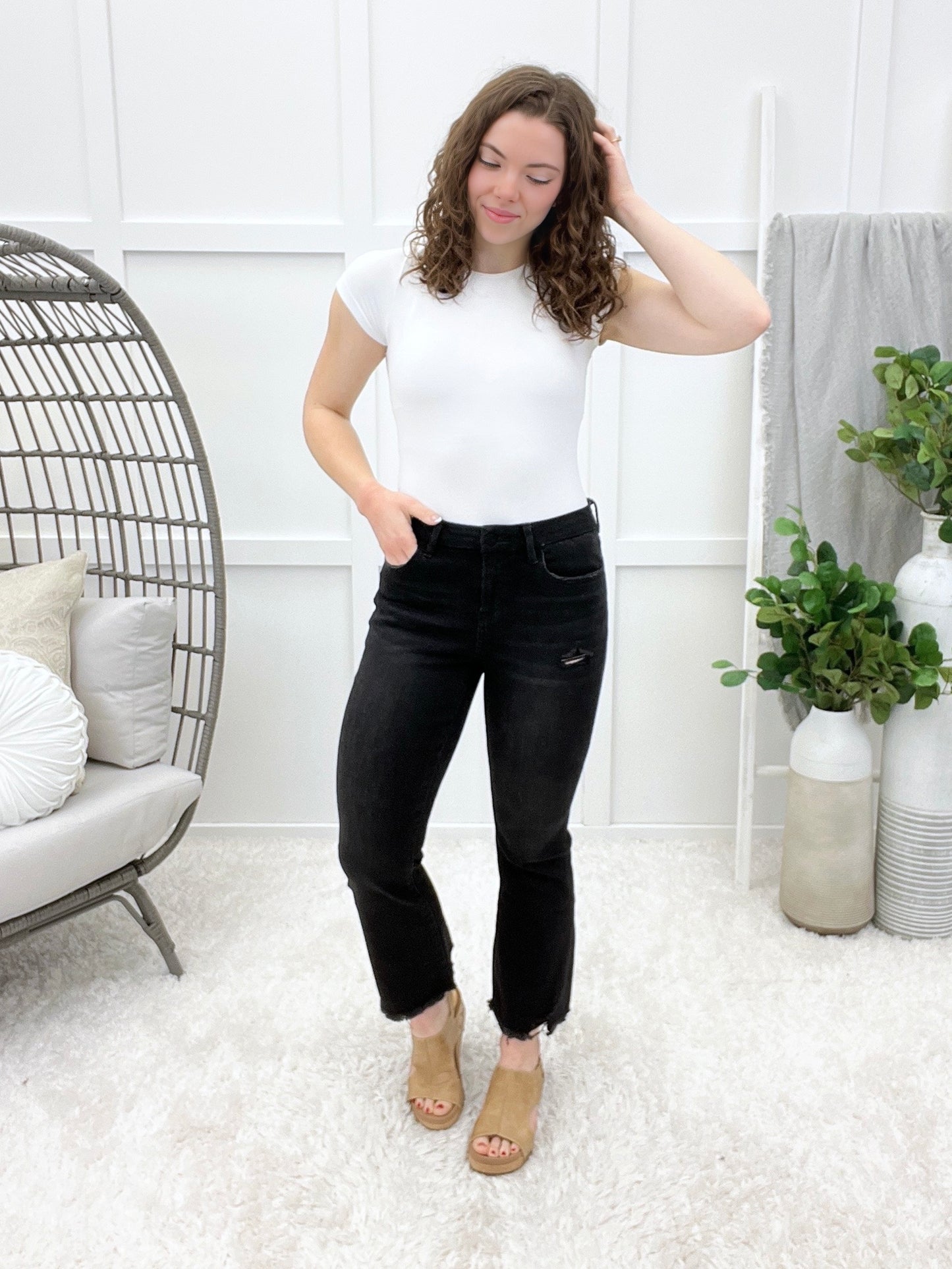 Stacey High Rise Crop Flare Jeans