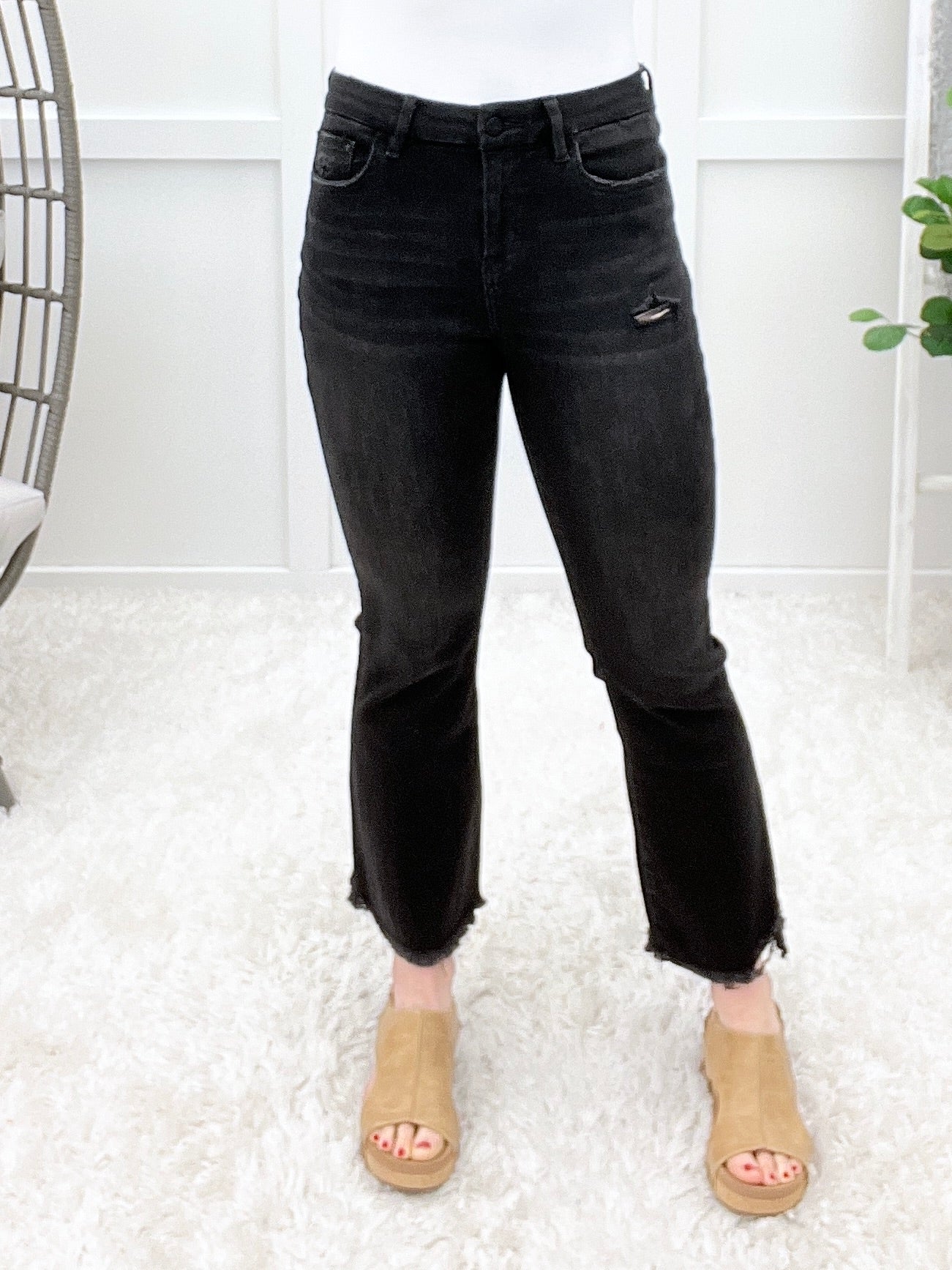 Stacey High Rise Crop Flare Jeans