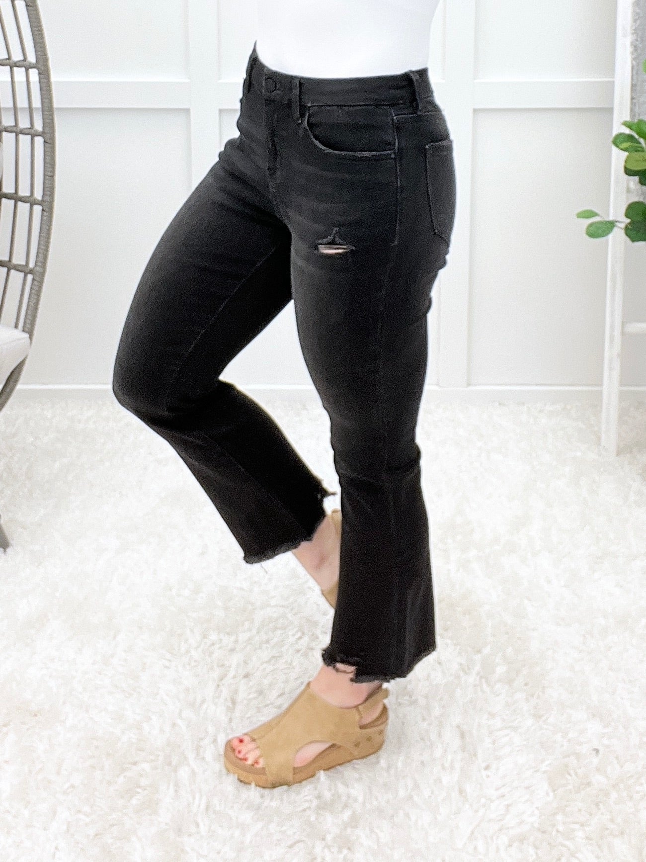 Stacey High Rise Crop Flare Jeans