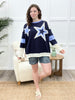 Stars Above Top - Navy/Cream