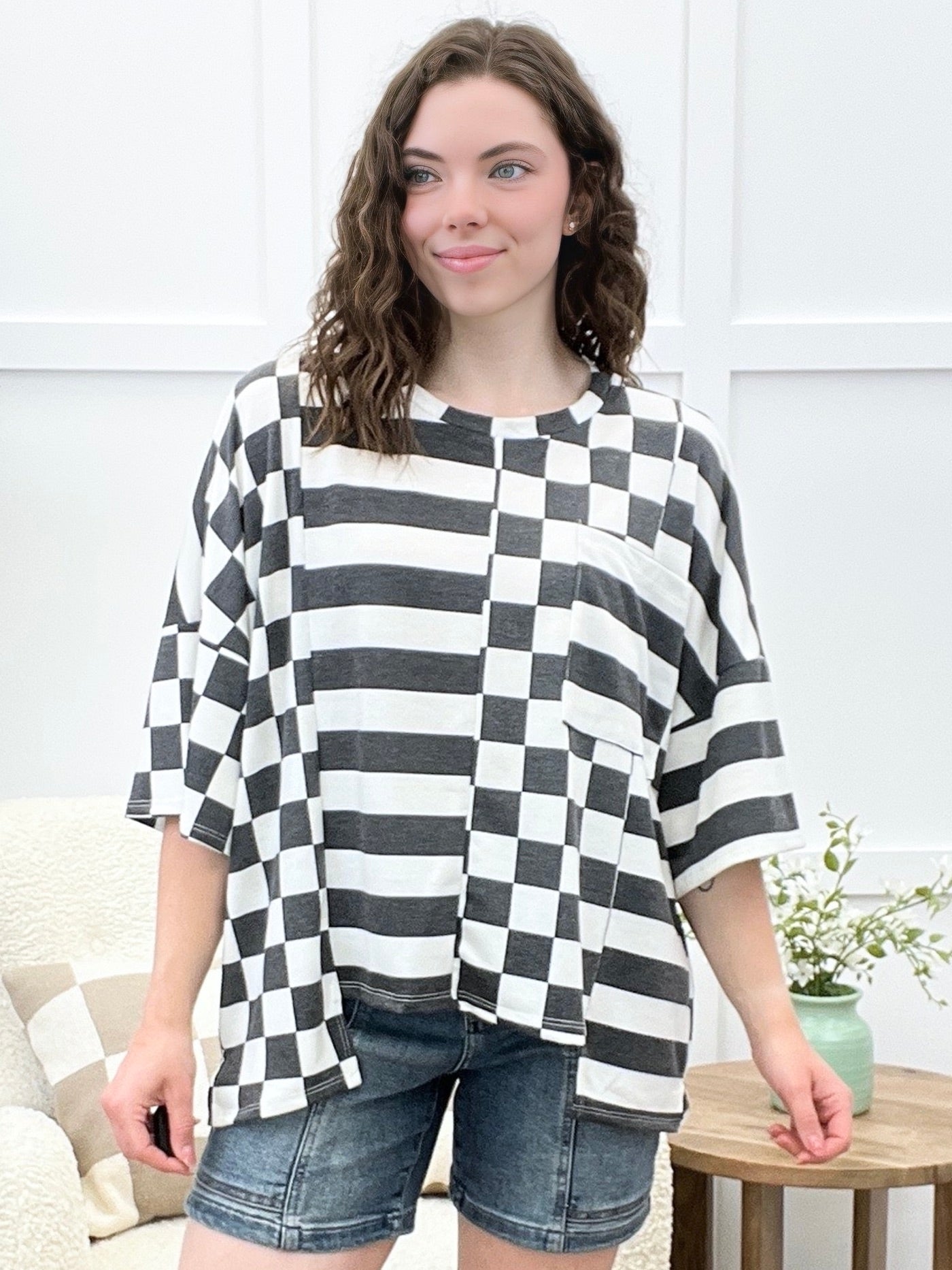 Checkered Mix Top