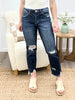 Delaney High Rise Crop Straight Jeans