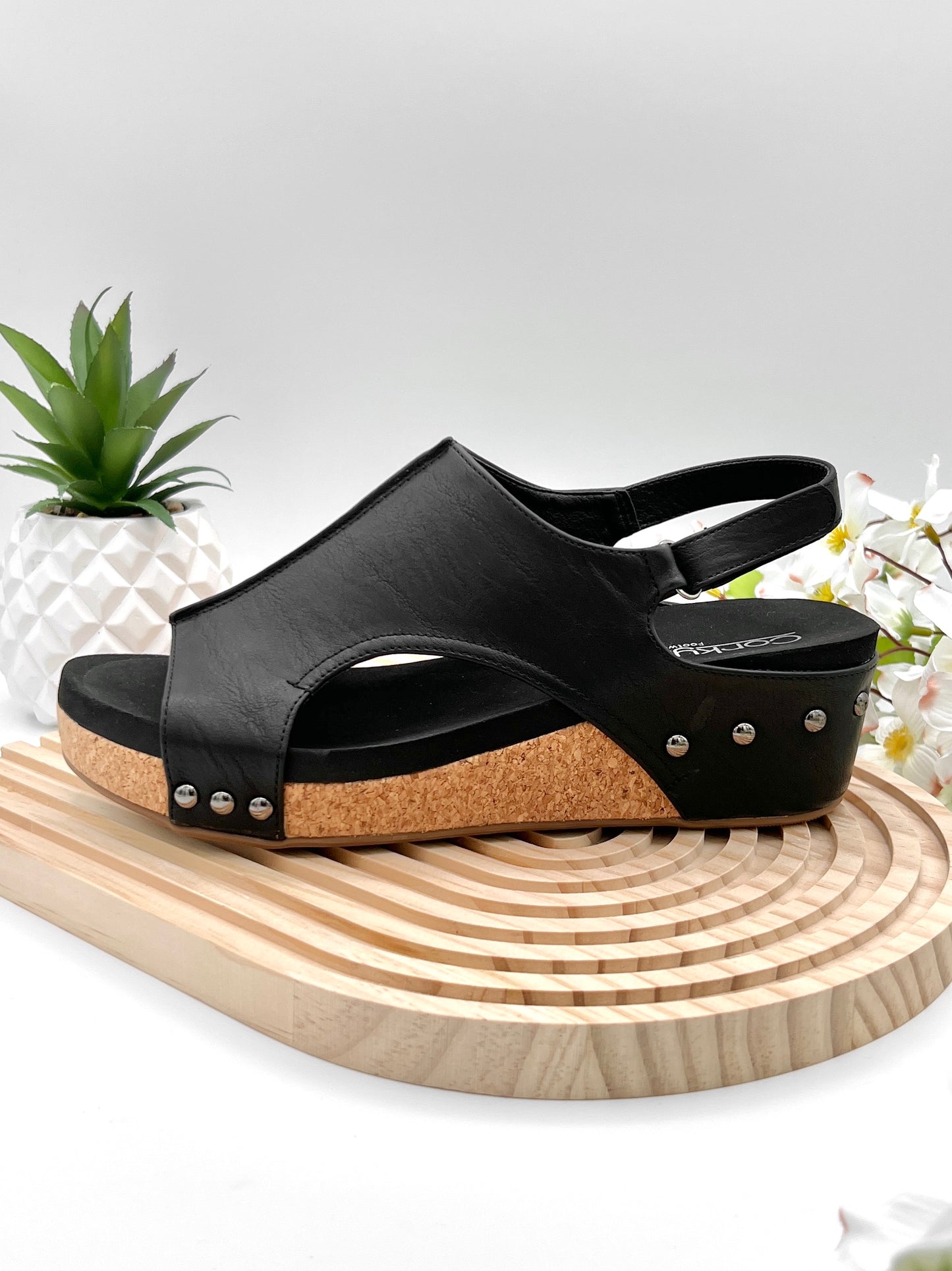 Corkys Volta II Sandals - Black Smooth