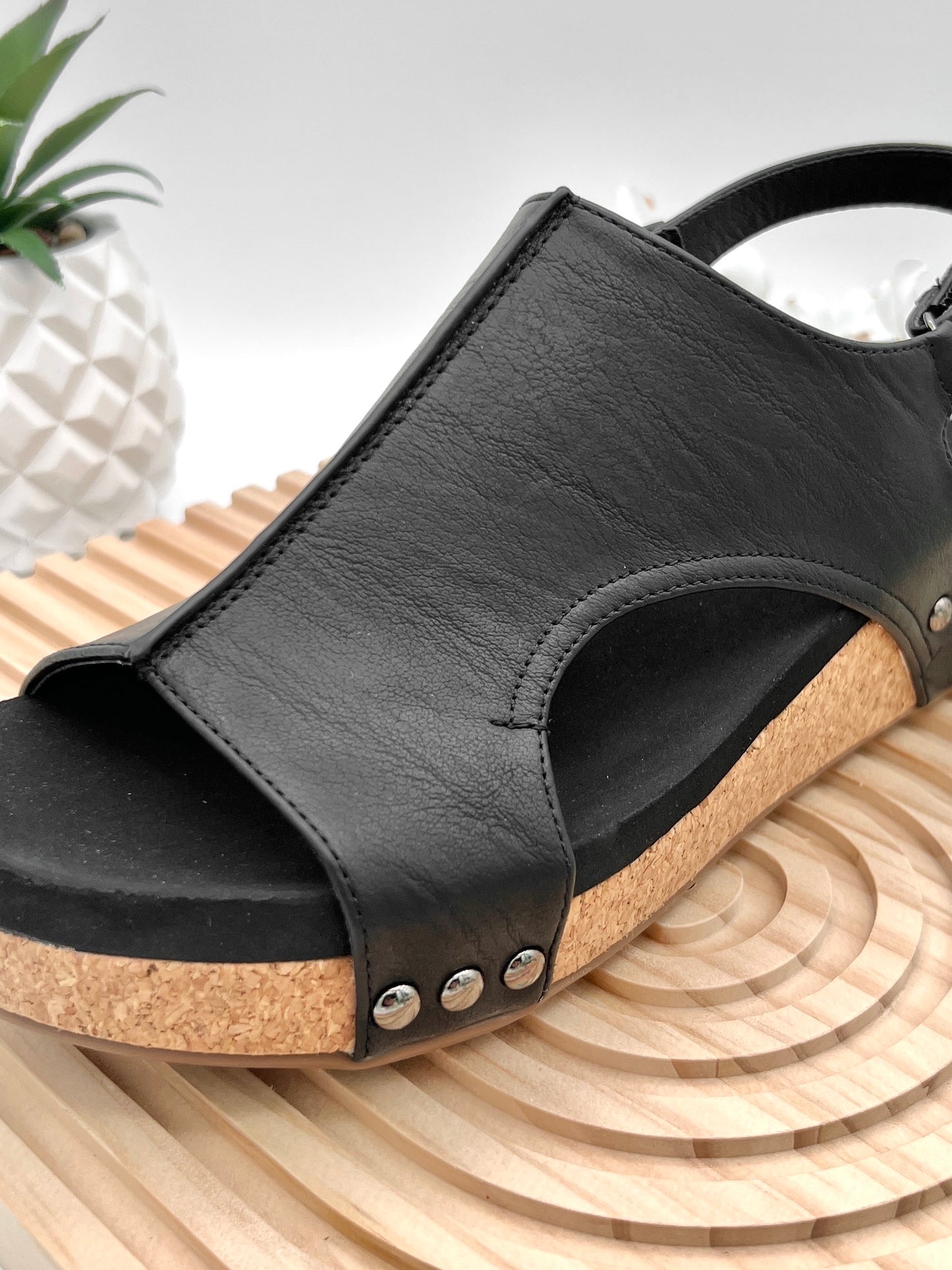 Corkys Volta II Sandals - Black Smooth