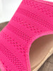 Corkys Carley Wedge - Fuchsia Knit