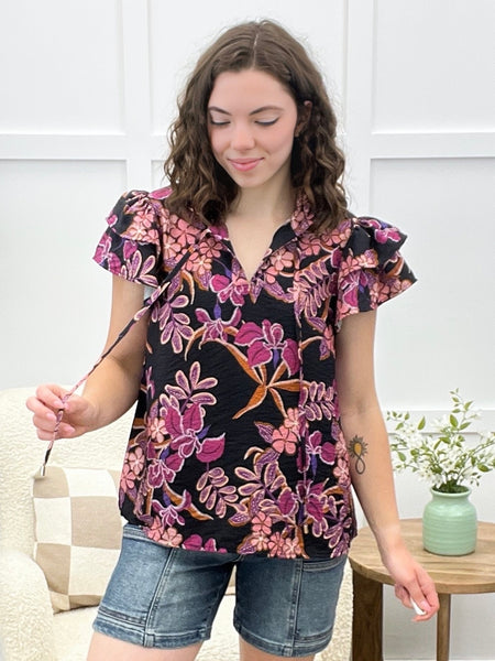 Midnight Blooms Top – Mint Pineapple Boutique
