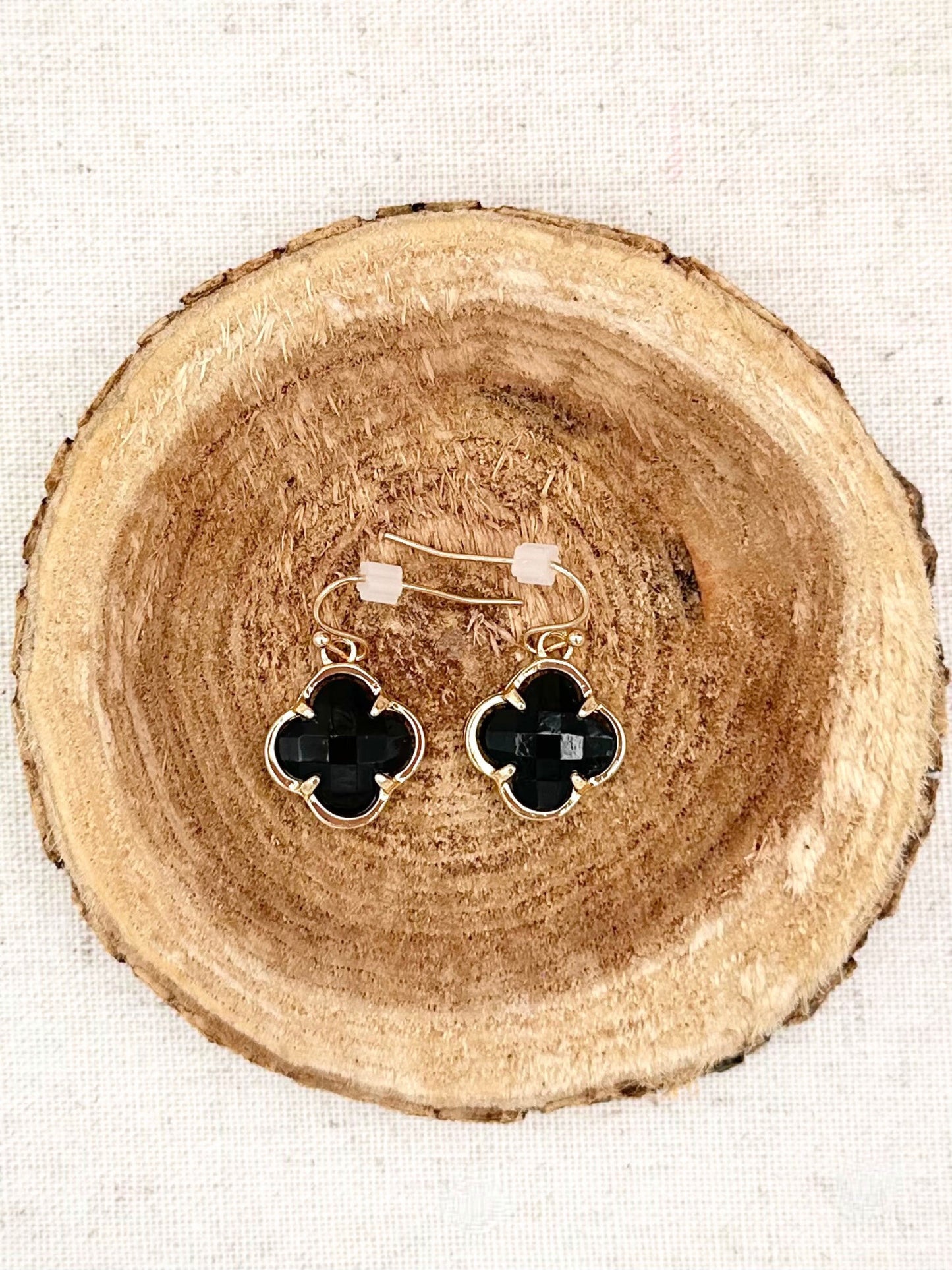 Lucky Luxe Earrings - Black & Gold