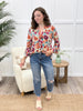 Dear Scarlett Happy Blooms Lizzy Bell Sleeve Top