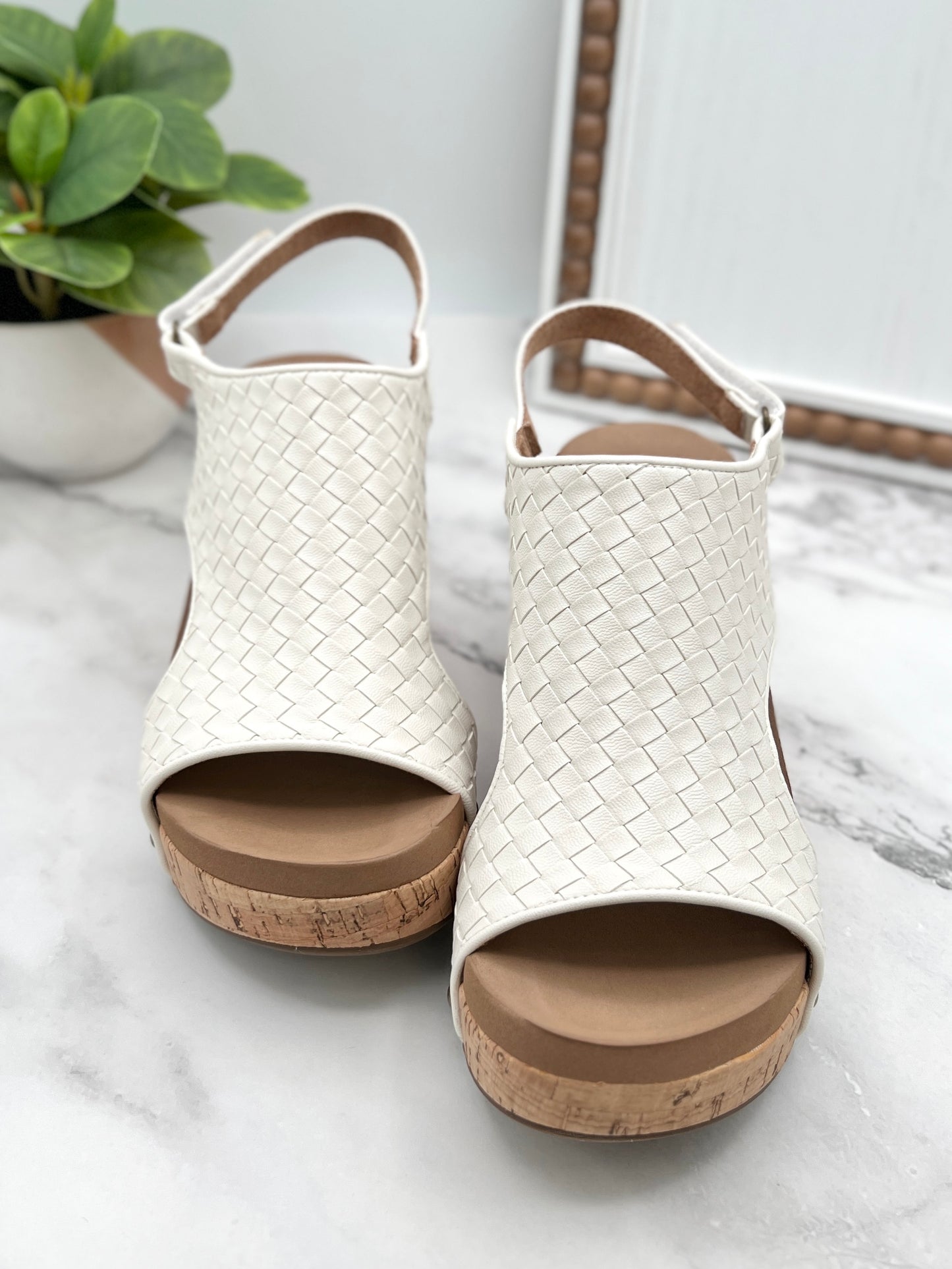 Corkys Carley Wedge - Ivory Woven