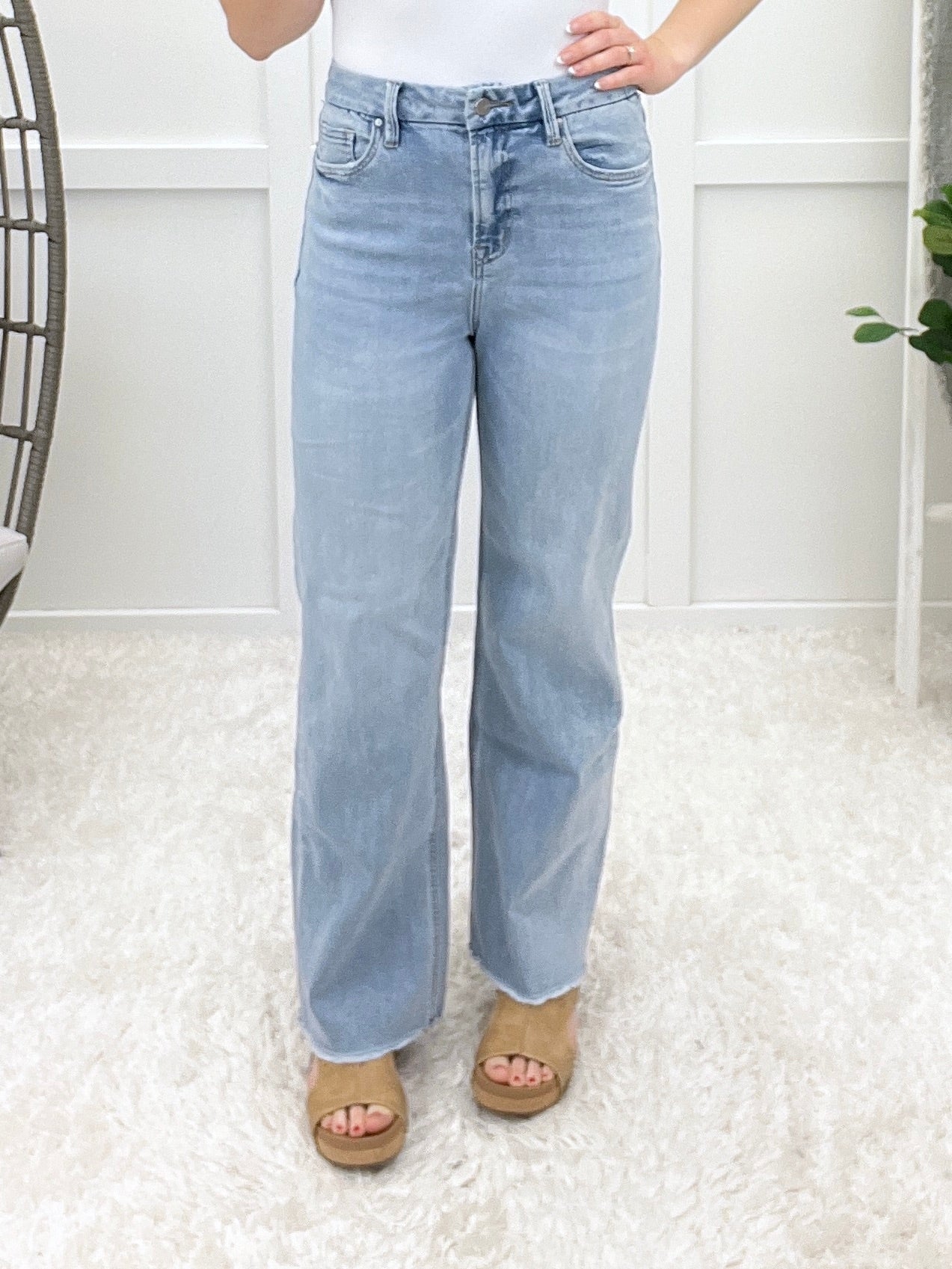 The Selina Super High-Rise Wide Leg Jeans