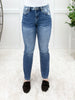 Lainey Mid Rise Straight Leg Cuffed Jeans