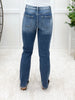 Lainey Mid Rise Straight Leg Cuffed Jeans