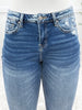 Lainey Mid Rise Straight Leg Cuffed Jeans