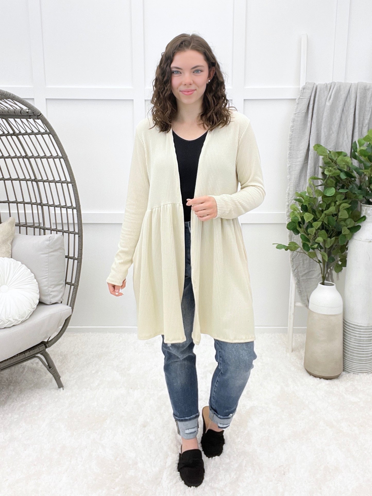 Toasty Texture Cardigan - Cream