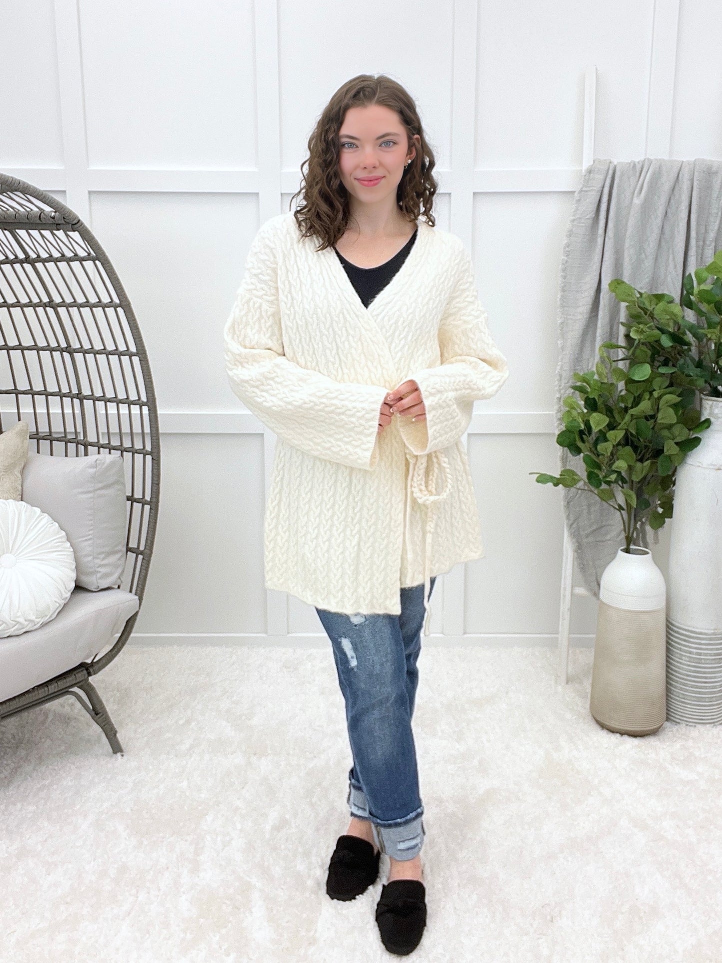 Call Me Cozy Tie-front Cardigan
