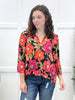 Bloom With Love Top - Navy Floral