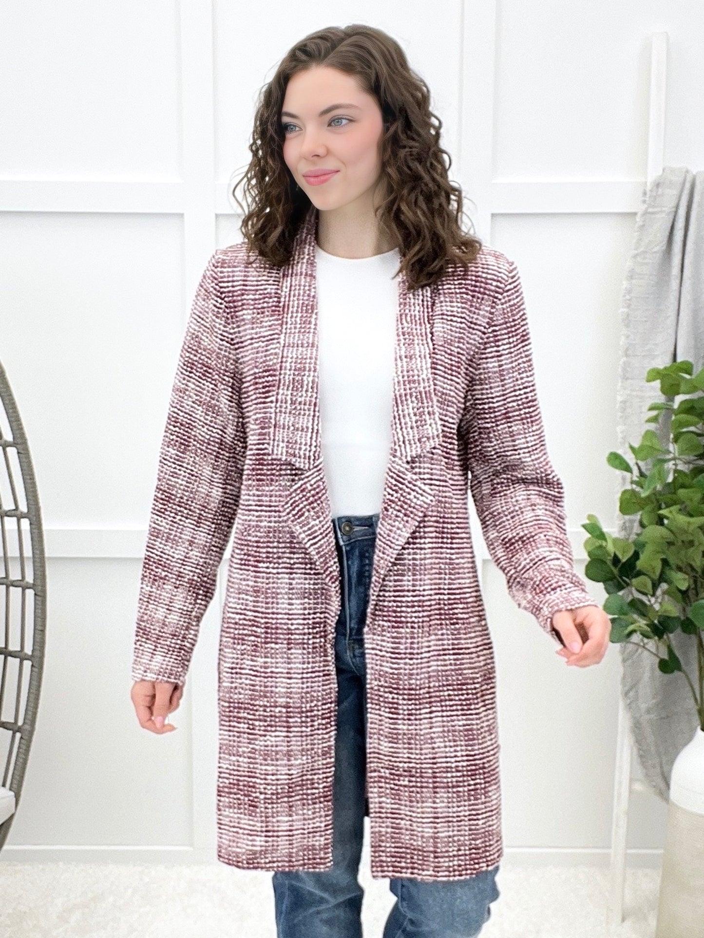 Dear Scarlett Classic Days Brixton Jacket - Wine Ivory